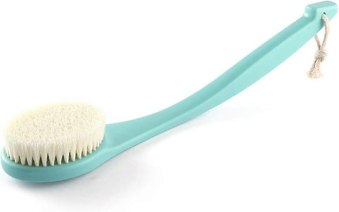 Long Handled Shower Brush with Curved Removable Handle and AntiSlip Grip for Back Scrubbing