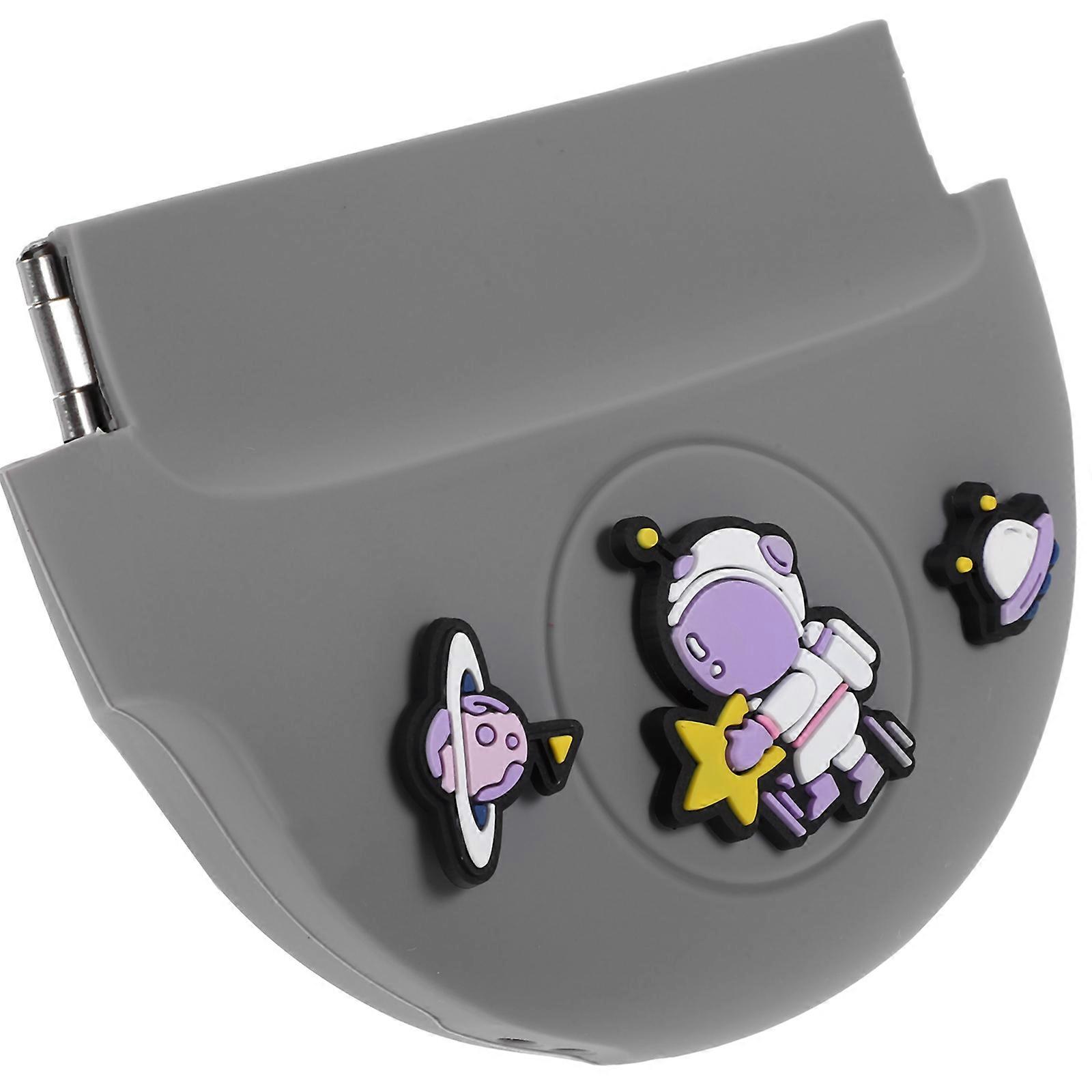 Grey Silicone Denture Case for Safe Storage with Portable Design