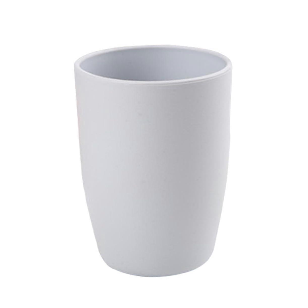 Bathroom Tumbler Cup Light Grey Unbreakable Lightweight Stackable Mouthwash Cup 201300ml