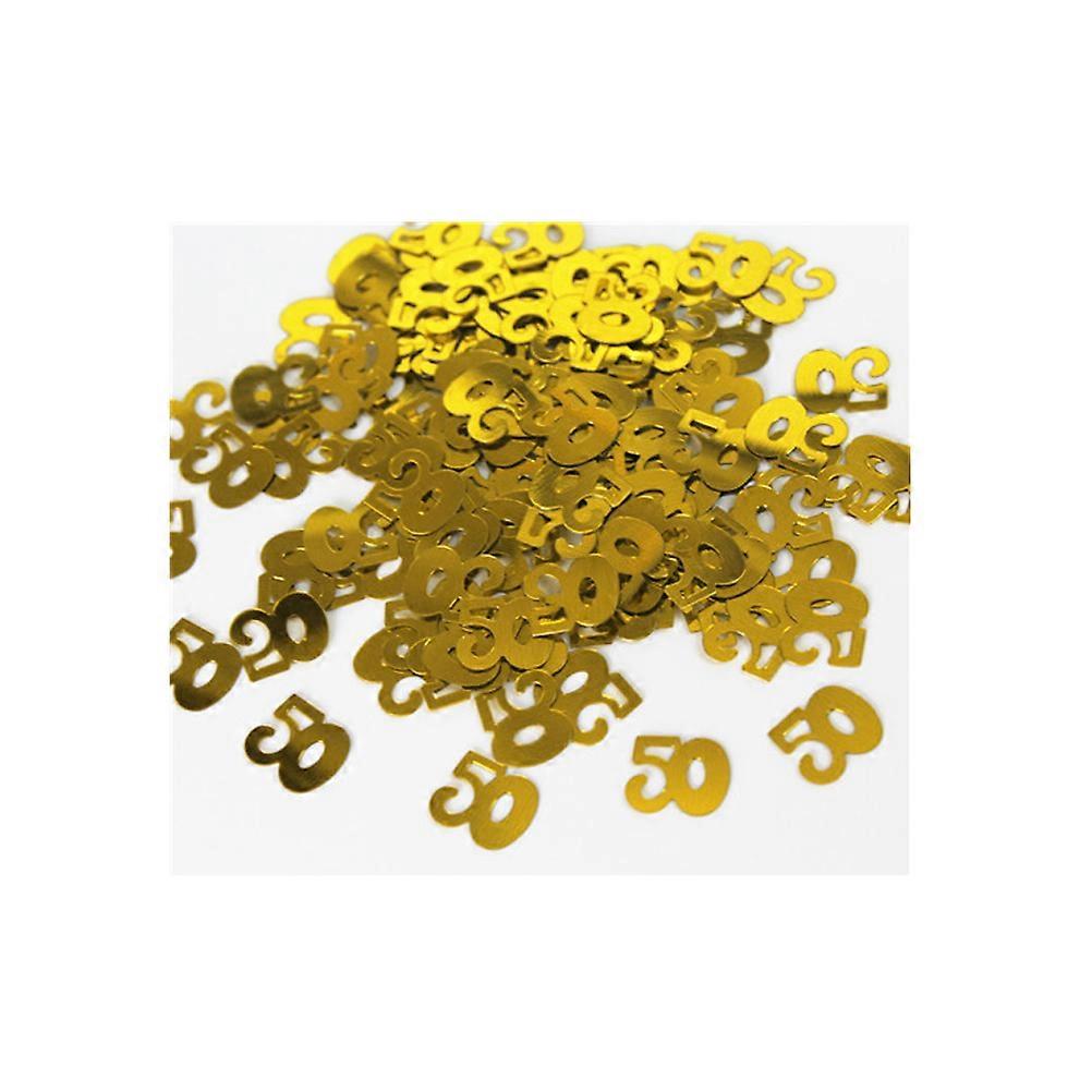Golden Number Confetti 50 Table Decorative Sequins for Party Use