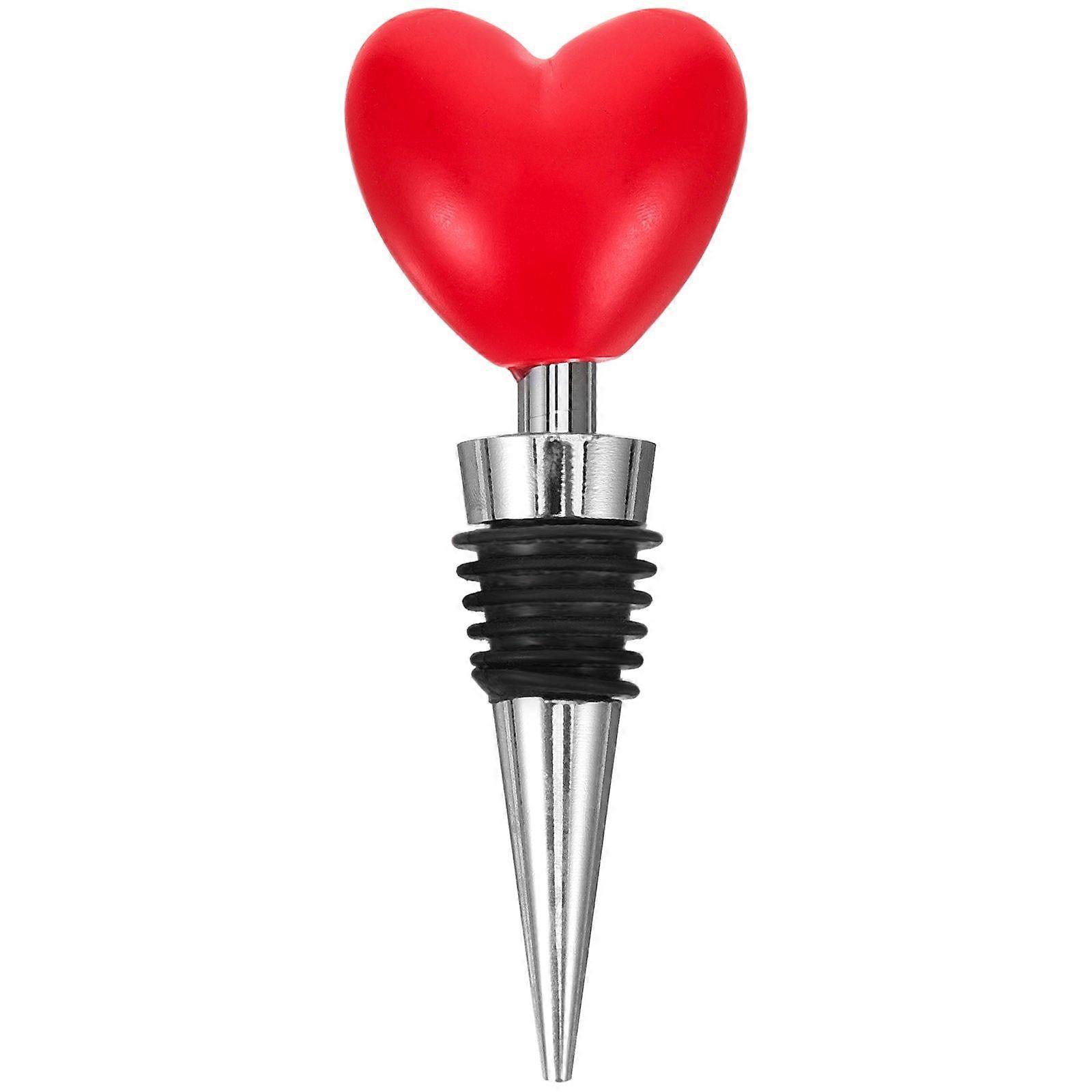 Wine Stopper Creative Heart Topper Modeling Wine Bottle Stopper for Pub