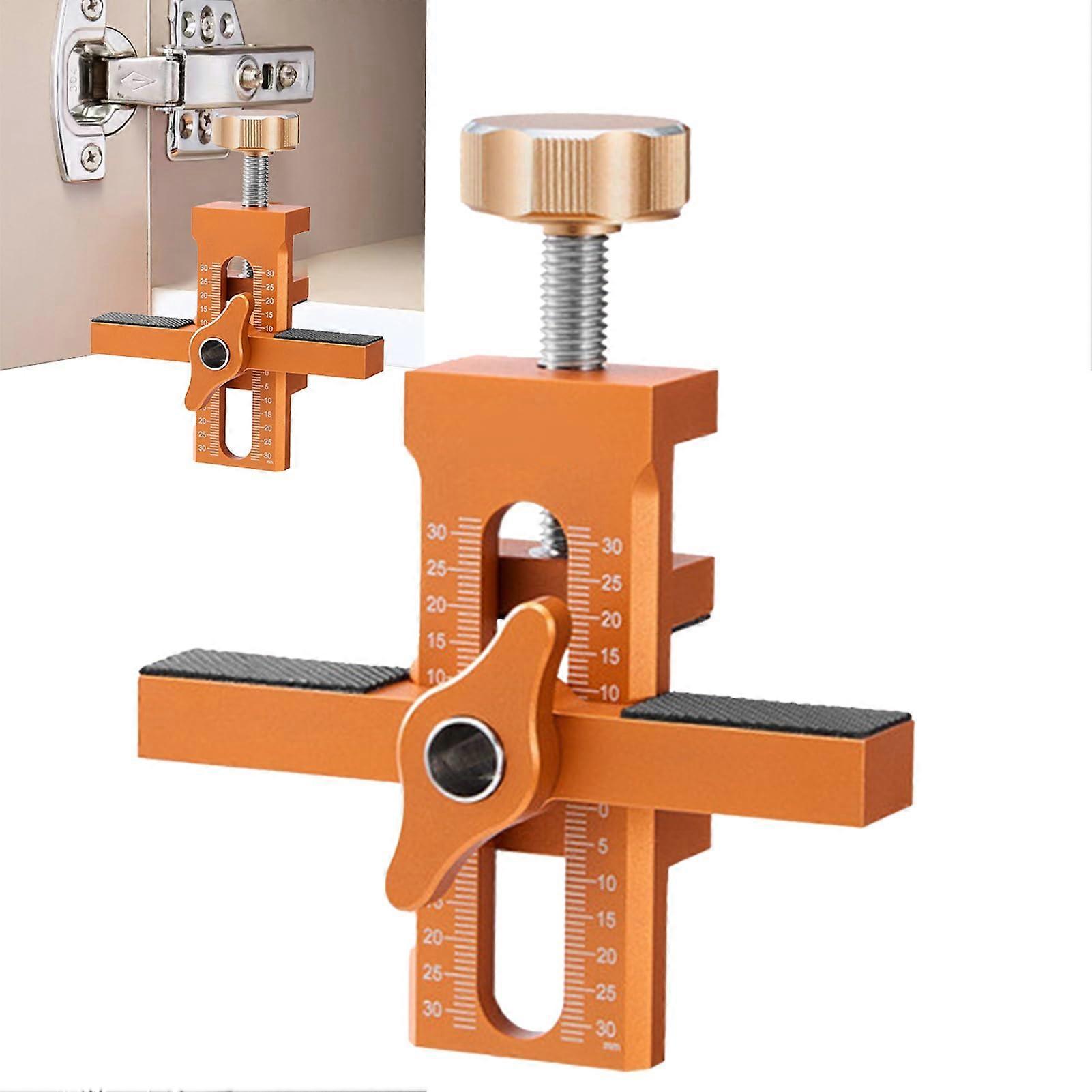 Cabinet Door Installation Tool with Adjustable Guides, Aluminum Alloy Hardware Template for  Handle Alignment