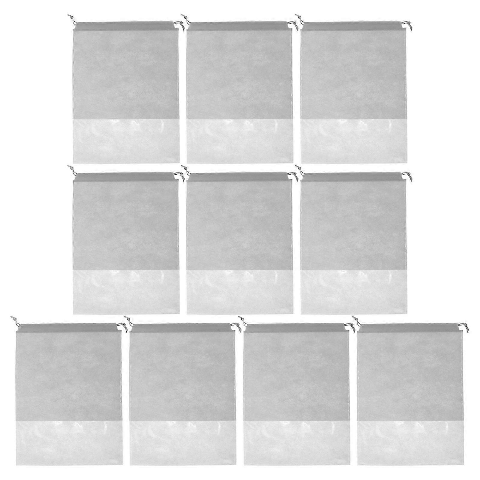 Shoe Drawstring Bags Storage Bags with Transparent Window 10Pcs Set
