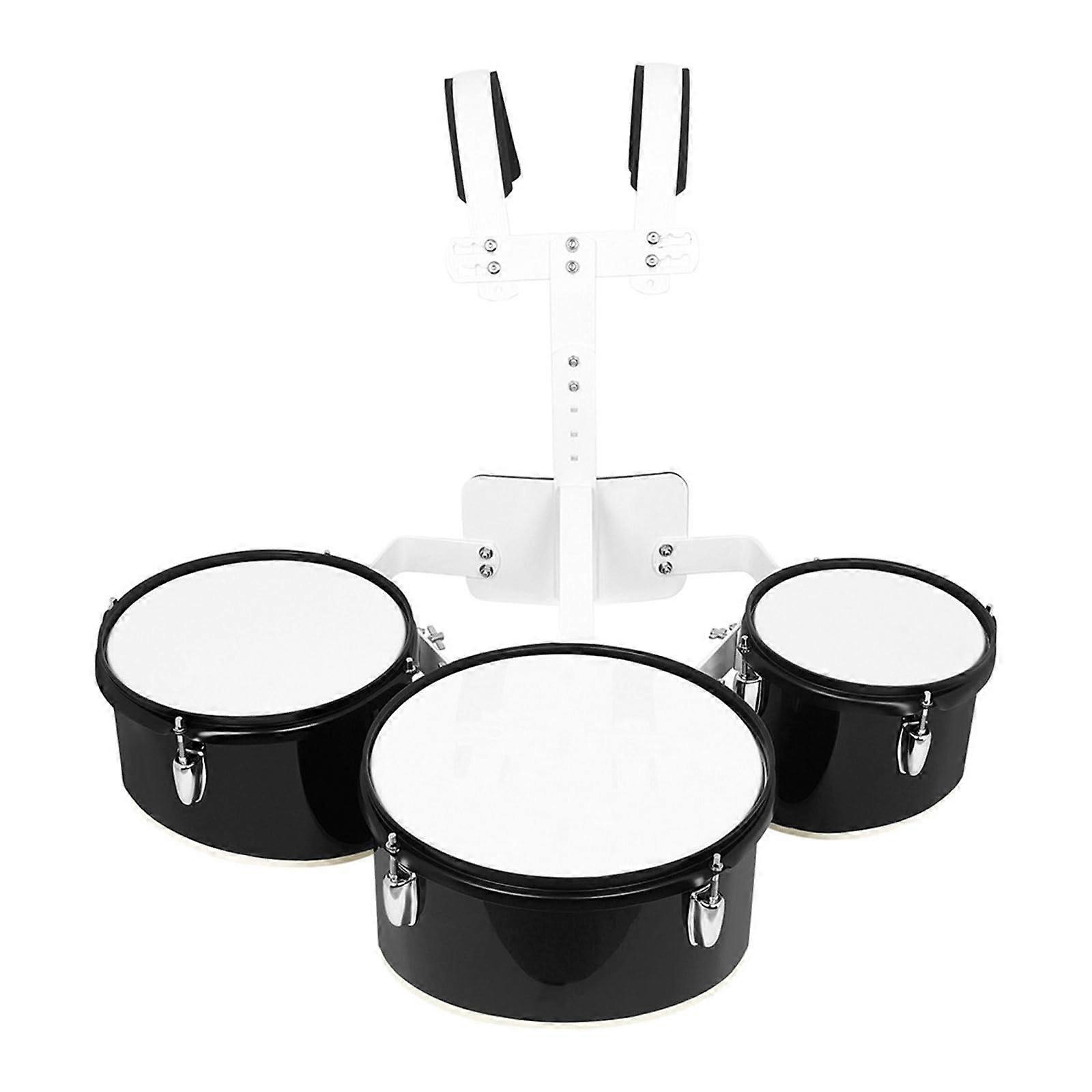 Marching Triple Tone Drum Set with Ergonomic Shoulder Harness for School Band