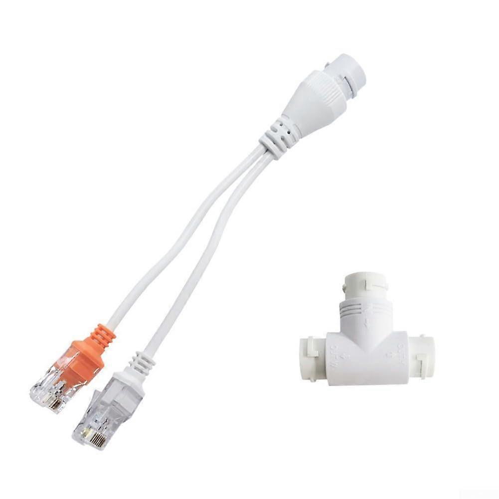 Ethernet Splitter POE RJ45 Dual Port Adapter for Security Camera and Network Cable Reduction