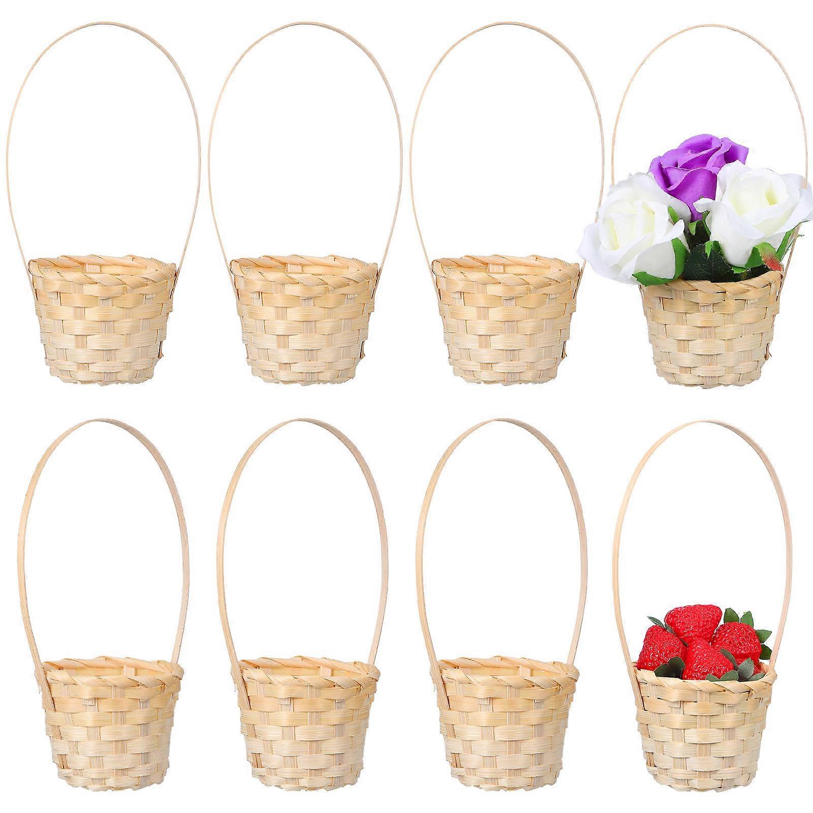 Gift Storage Basket Bamboo Basket for Home Use 8Pcs Set