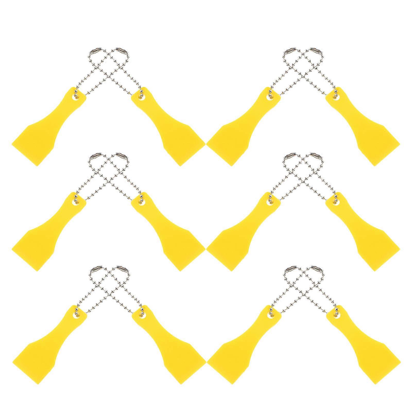 Yellow Ticket Tool for Scratching Off Labels 12Pcs Set