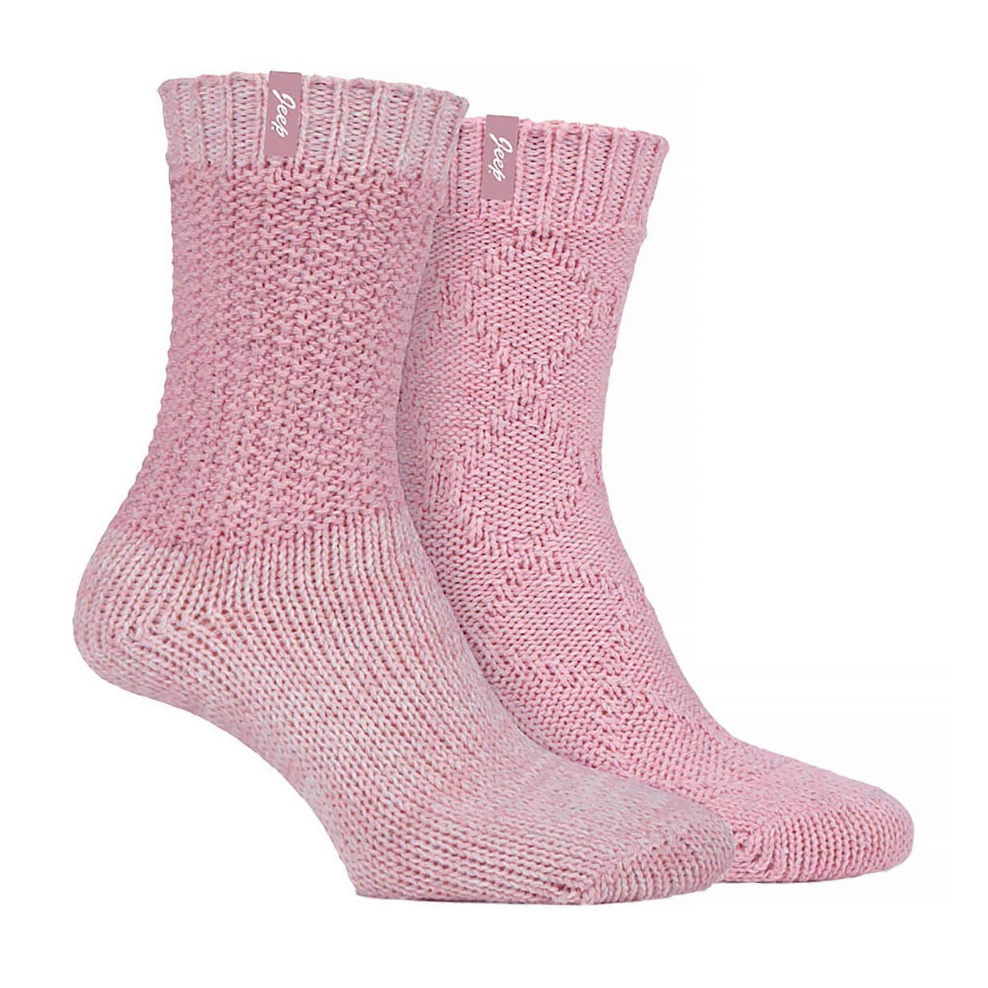 Jeep - 2 Pack Ladies Wool Blend Boot Socks