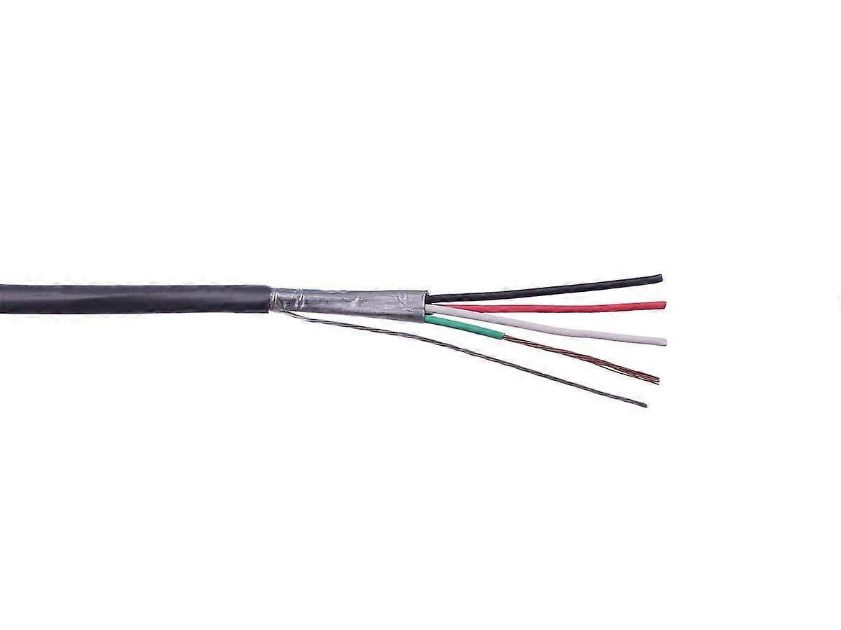 Shielded 22 AWG Security Control Cable 22/4 CMP CL3P 1000ft Gray with Noise Reduction