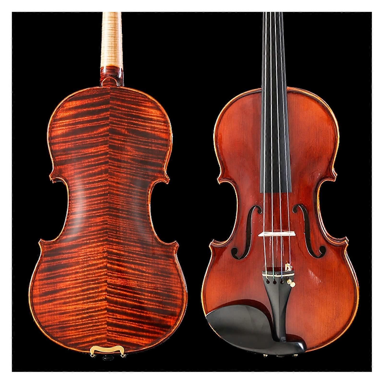Handmade Solid Wood 3/4 Violin Striped Maple for Beginner and Intermediate with Consistent Finish