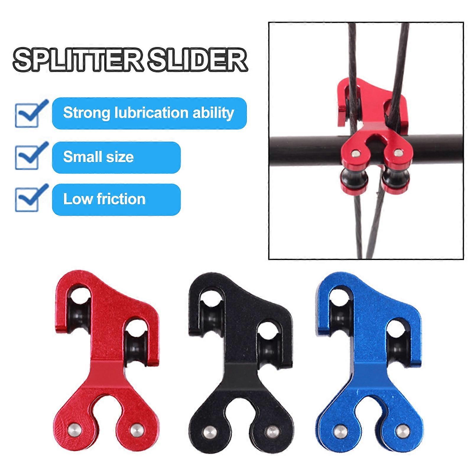 Splitter Bowstring Slider Composite Bowstring Divider Aluminum Alloy Archery Cable Slide Roller Glide Replacement