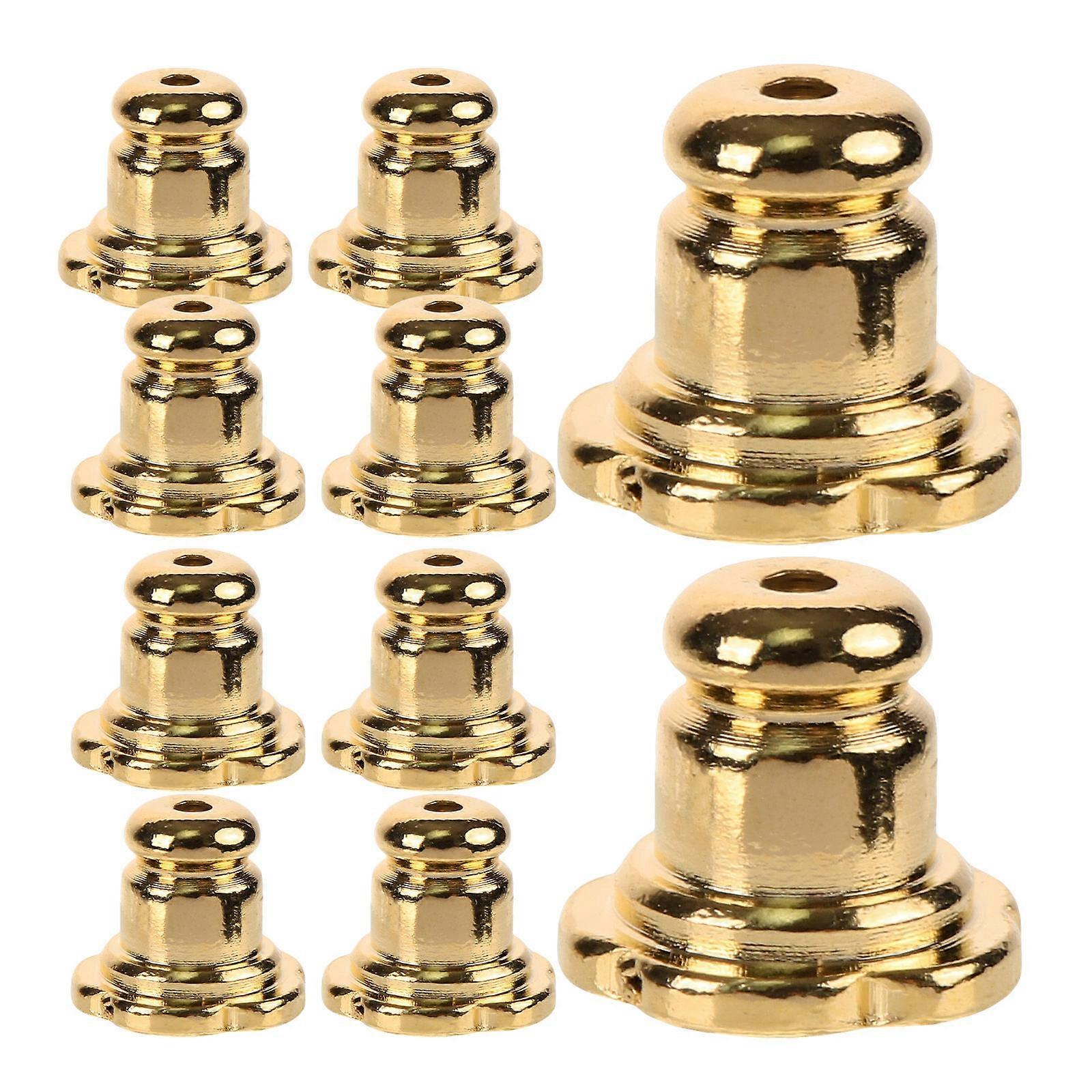 Stylish Golden Earring Backs for Studs with 10Pcs Replacement Set