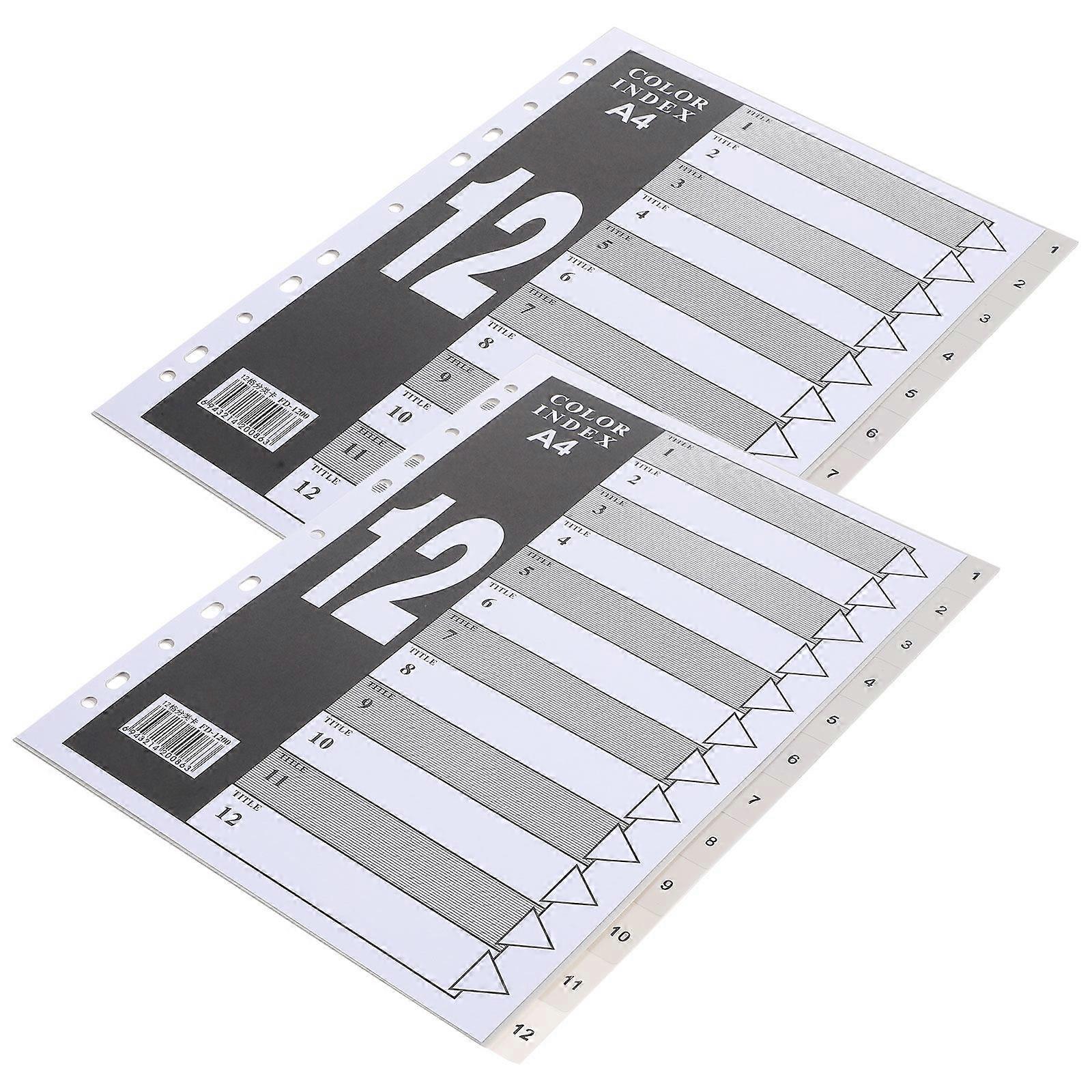 Classification Tabs Notebook Divider for Study 24Pcs PP Binder Dividers