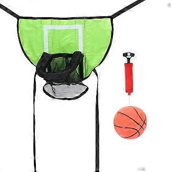 Trampoline Basketball Hoop Attachment for Kids with Balls and Pump 3Pcs
