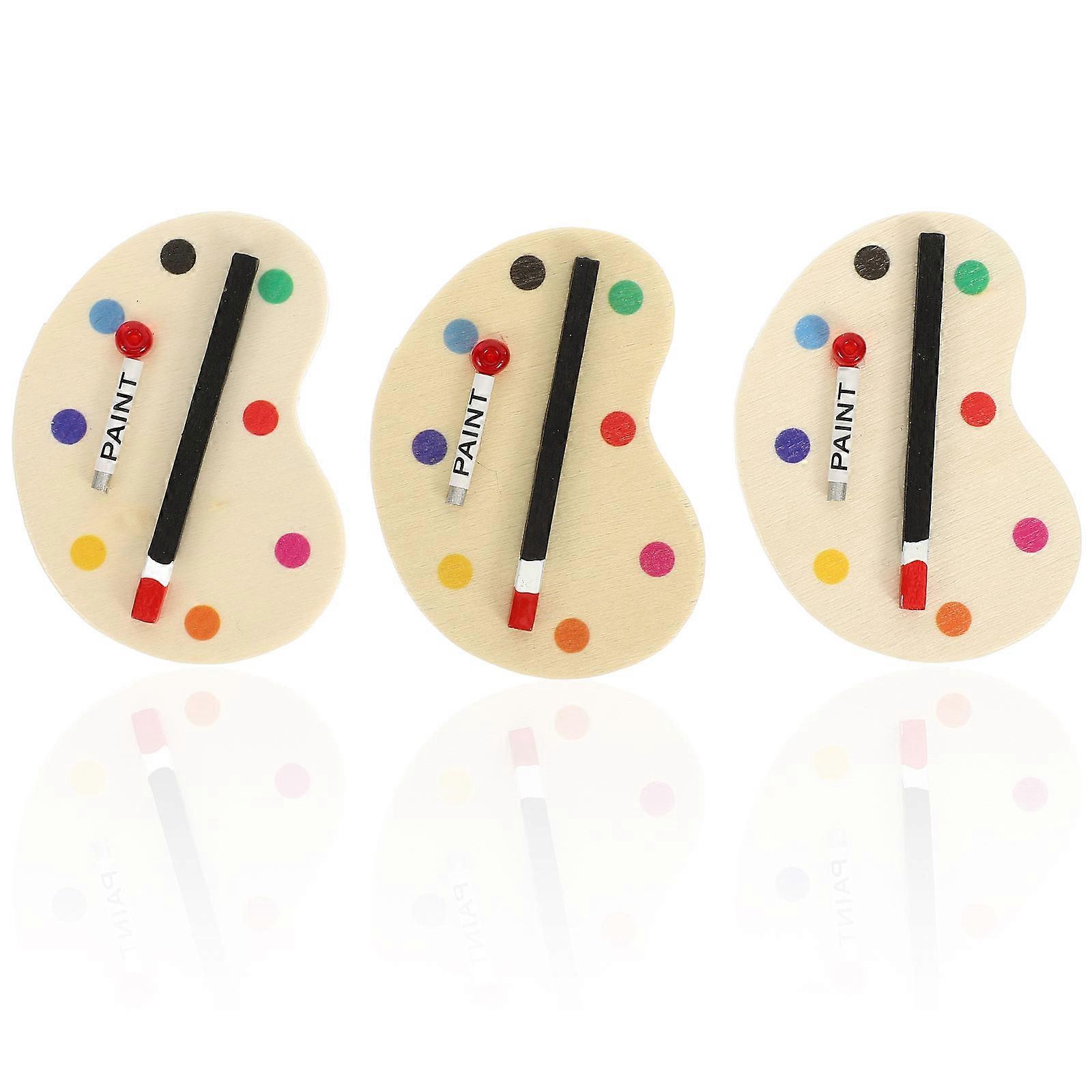 Mini Paint Palette Simulation Paint Palettes for Decoration 3Pcs
