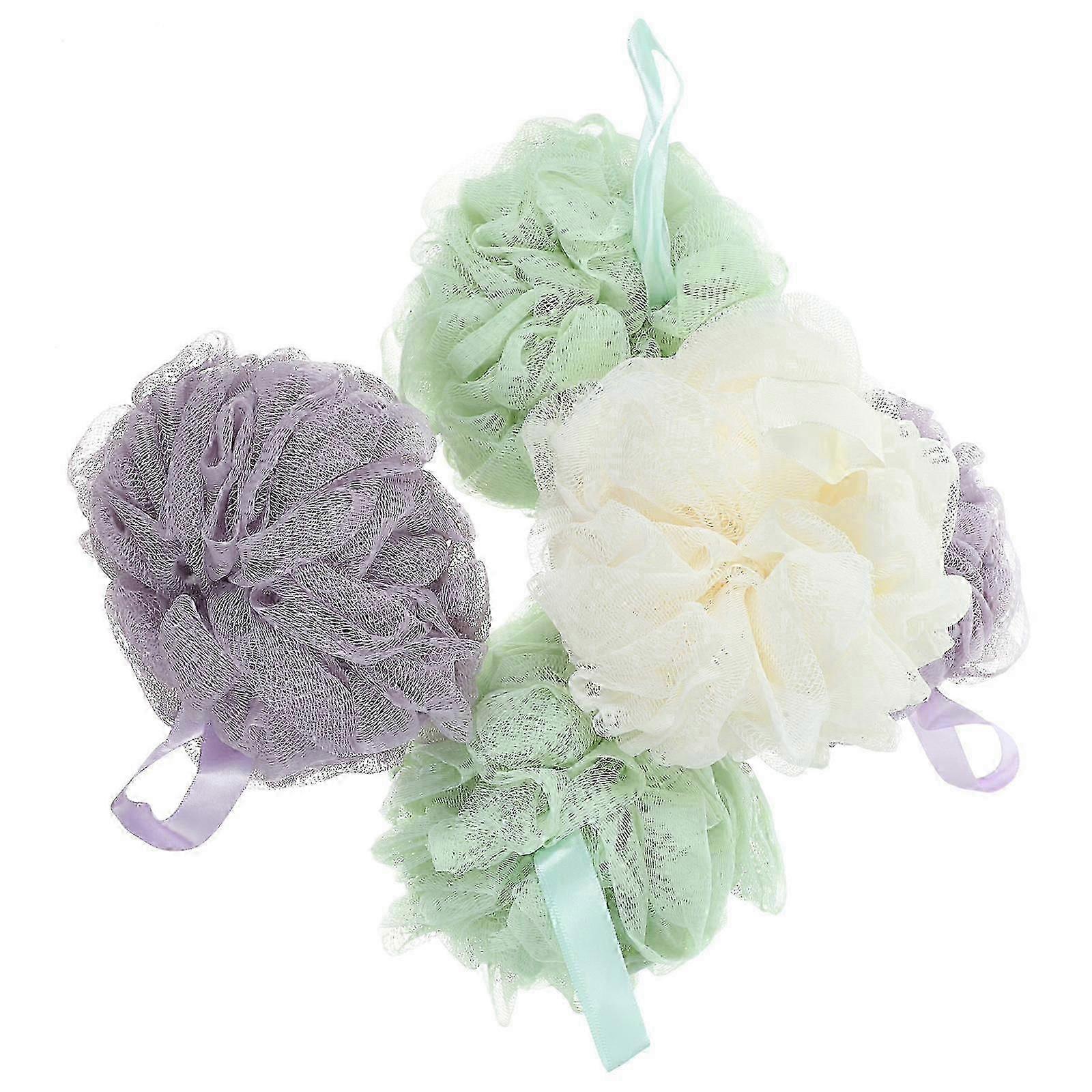 Bath Ball Adults Practical Bath Puff for Shower Use 5Pcs Assorted Color
