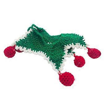 Christmas Pet Collar Woolen Thread Pet Scarf for Pets 3Pcs Green