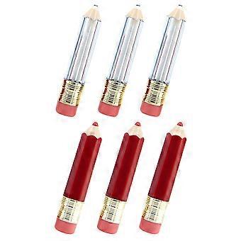 DIY-Lippenglanzbehälter aus Kunststoff in Stiftform, 6er-Packung