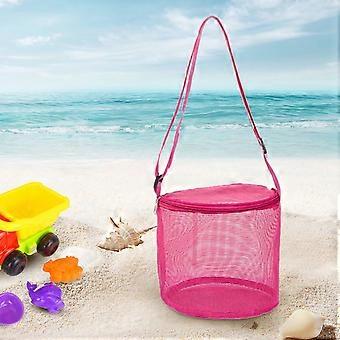 Borsa portaoggetti di grande capacità - Resistente all'usura - Filato a rete - Borsa multiuso per giocattoli da spiaggia - Sacchetto per la raccolta di conchiglie per il mare - Articoli per la casa