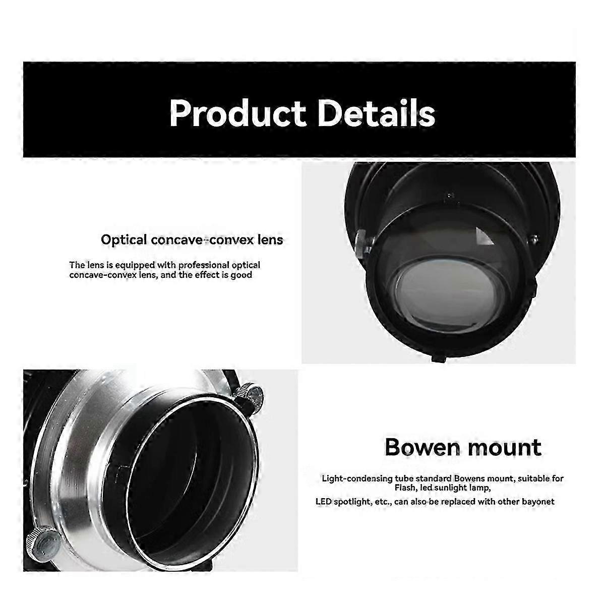 Focalize Conical Snoots Universal Condensor Bowens Mount mit Graphics Art Effects Shaped Filters fo JH2