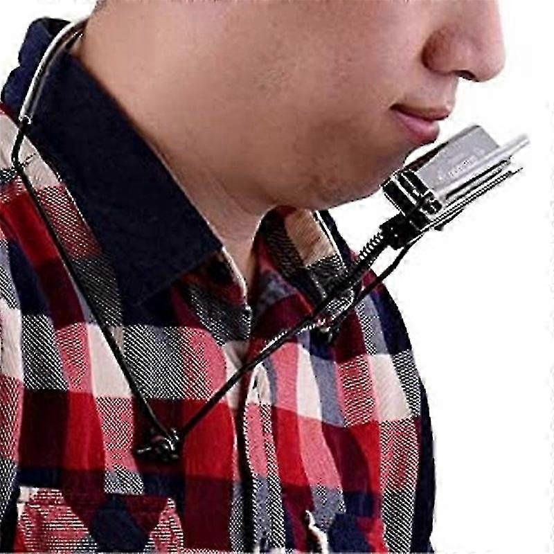 10 Holes Harmonica Neck Harp Metal Rack Mount Harmonica Bracket Black/Silver
