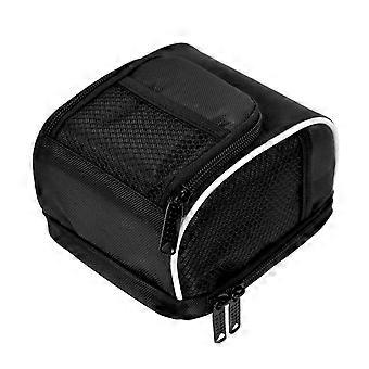 Handlebar Bag Cycling Front Storage Bag Foldable Storage Pouch for Outside Outdoor (Black)