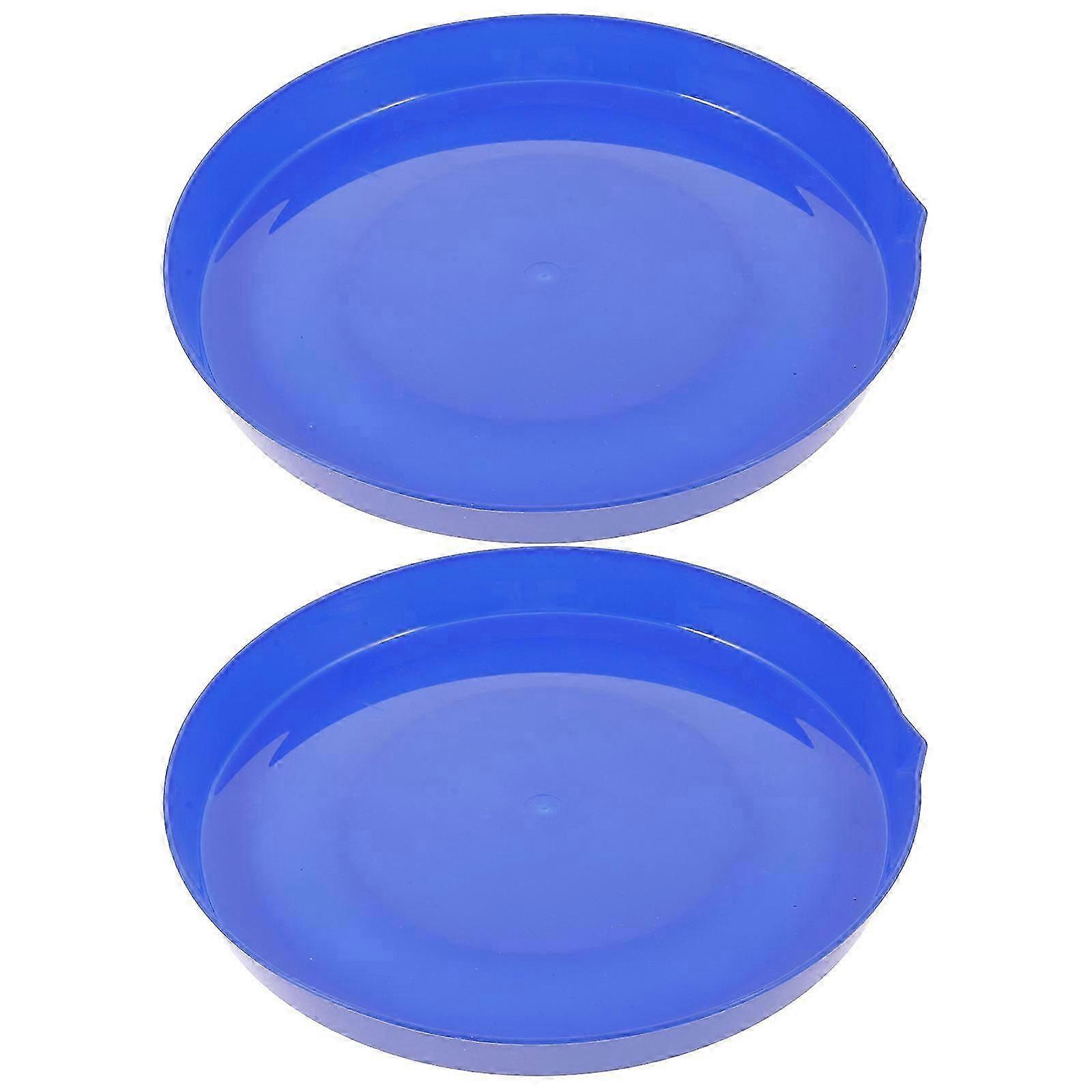 Plastic Bubble Solution Tray for Outdoor Use 2Pcs Blue