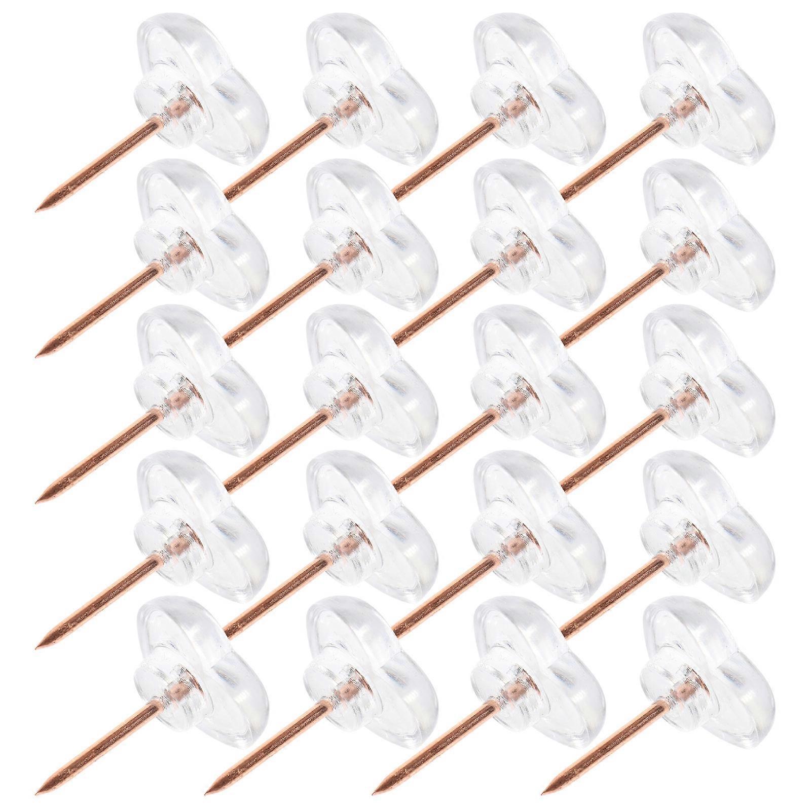 100Pcs Replaceable Push Pin Heart Shape Thumbtacks Delicate Thumb Tacks Map Supply