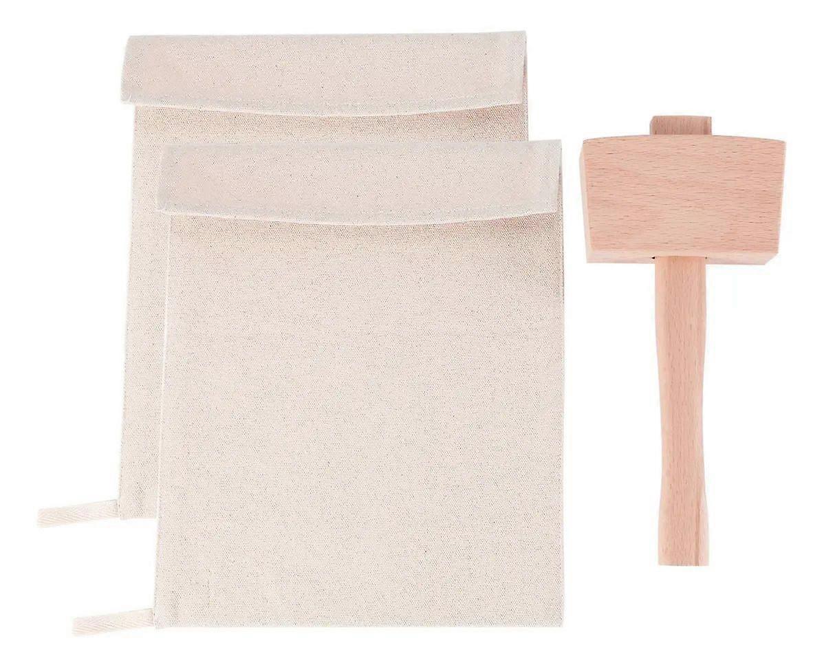 2pcs Reusable Ice Bag with Mallet Set