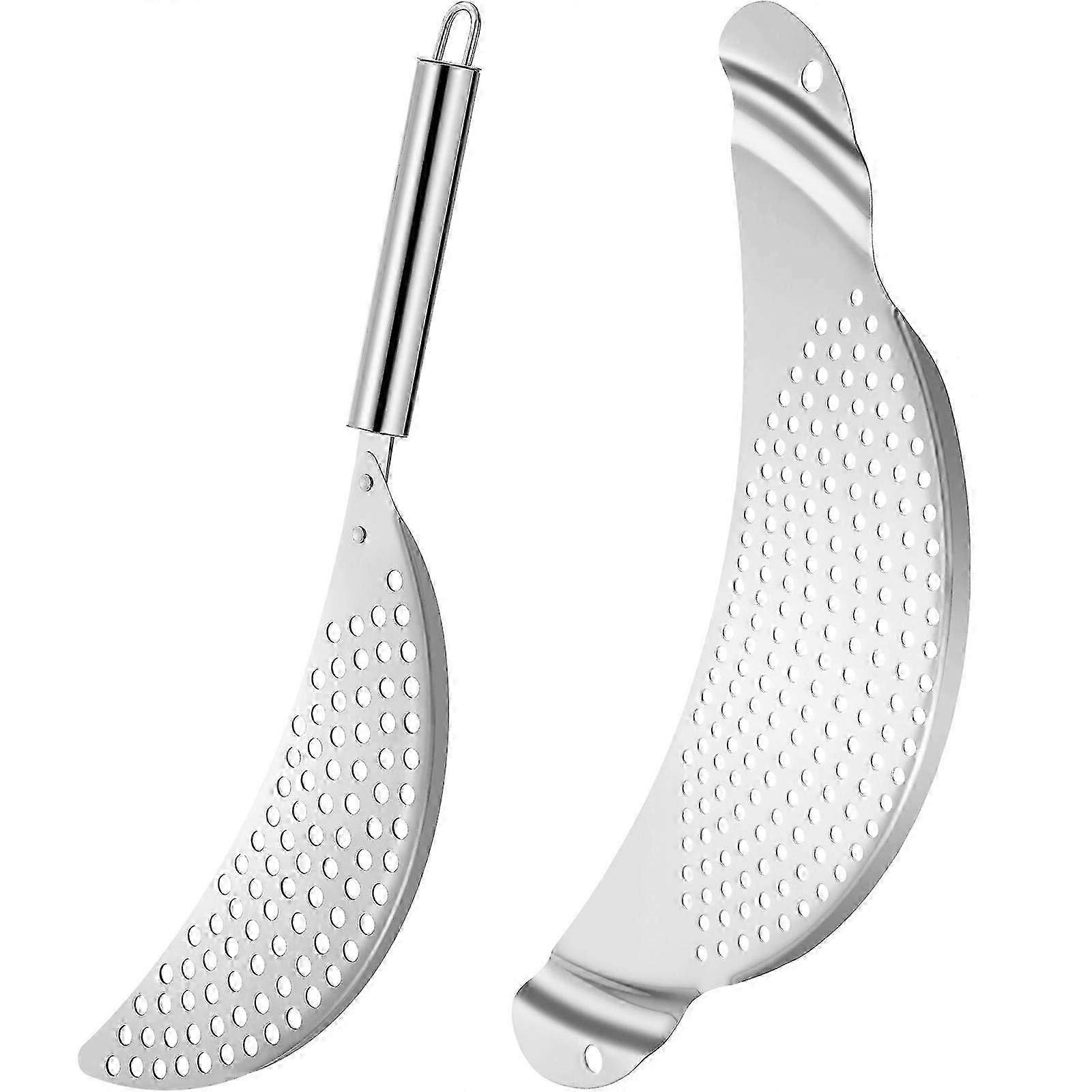 Moon-Shaped Pot Strainer with Handle, Durable and Practical