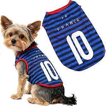 Voetbalshirt voor huisdieren in Mexicaanse stijl, mouwloos, ademend mesh, puppy sportkostuum, voetbalkleding, sportkleding voor huisdieren, zomerkleding