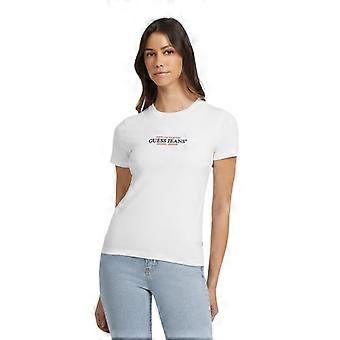 Guess Womens/Ladies GJ American Graphic Print Cropped Fitted T-Shirt