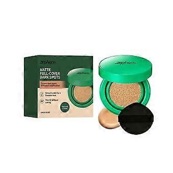 15g Matte Full Coverage Cushion Foundation, Hydrating Pore Blending Face Cushion Makeup, Portable Long Lasting Buildable Coverage Cushion with Powder 
