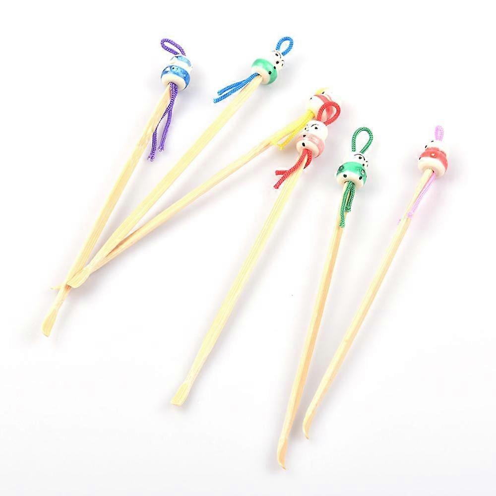 20-Pack Mixed Cute Doll Bamboo Stud Ear Wax Cleaning Tool
