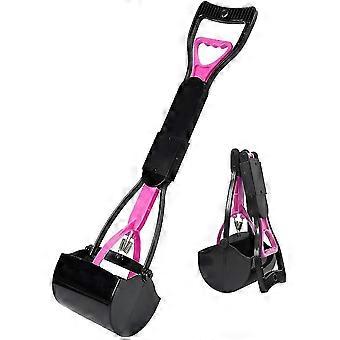 Pet Pooper Scooper für Hunde, tragbarer Hund Pooper Scooper mit langem Griff, faltbarer Hund Poop Abfall Pick Up Rake