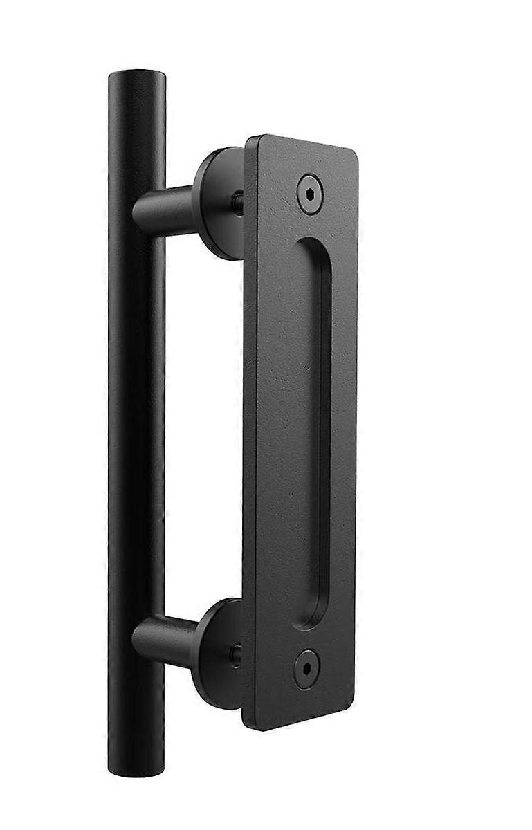 Sliding Barn Door Handle Flush Pull Handle Set 12 Inch Round Double Side
