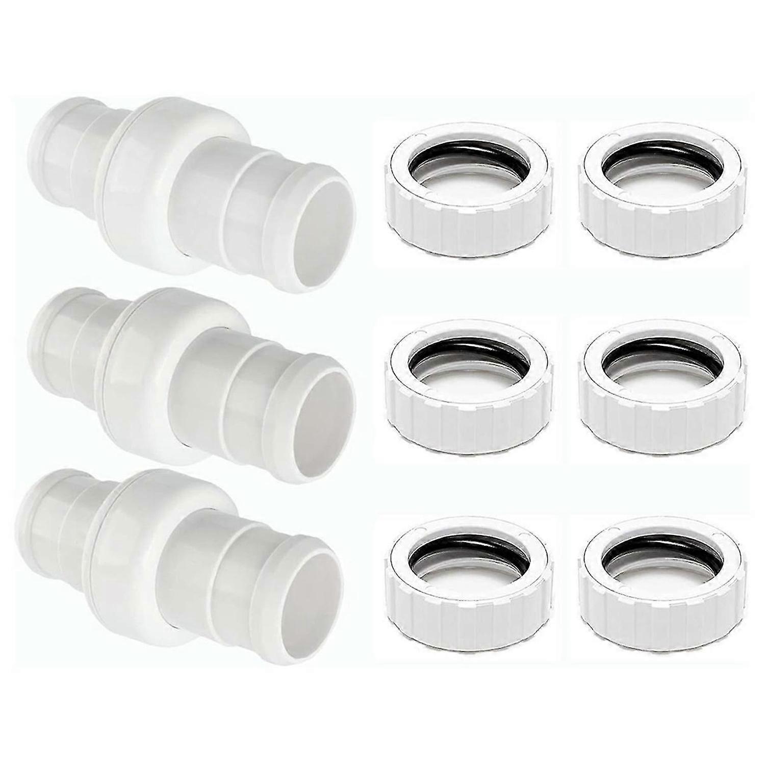3Pack Pool Cleaner Hose Swivel & Hose Nut Combo Replacement Kit