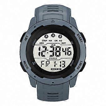 Digital Sports Watch Multifunctional Waterproof Luminous Timing Mens Sport Running Watch for Outdoor Gray