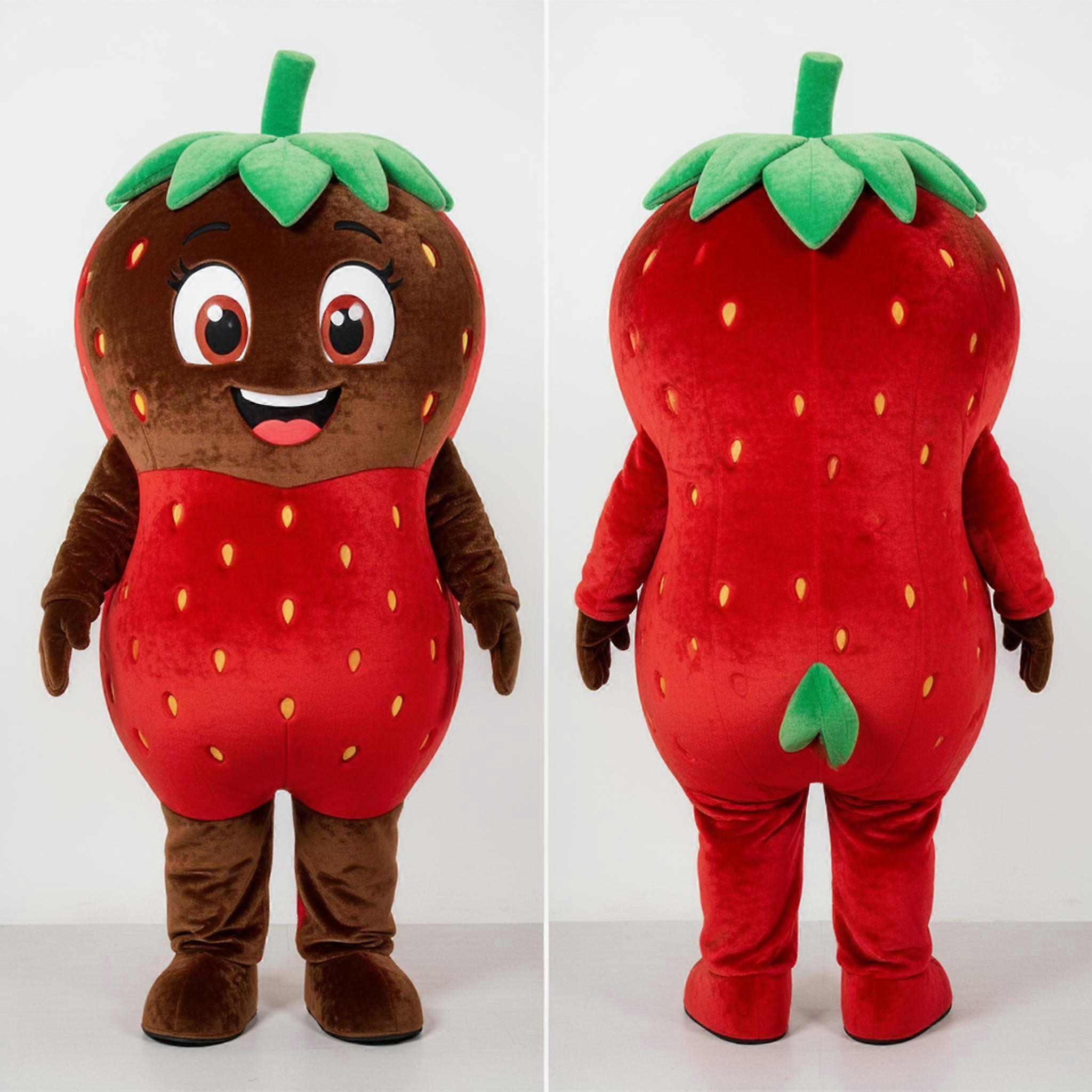 MASTICOT Crimson Plush Strawberry Mascot