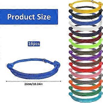 For    16 Pcs Puppy Collars For     Litter Adjustable Newborn Puppy ID Bands Whelping Supplies For     Newborn Pet Dog Cat (16 Colors)-JXLGV