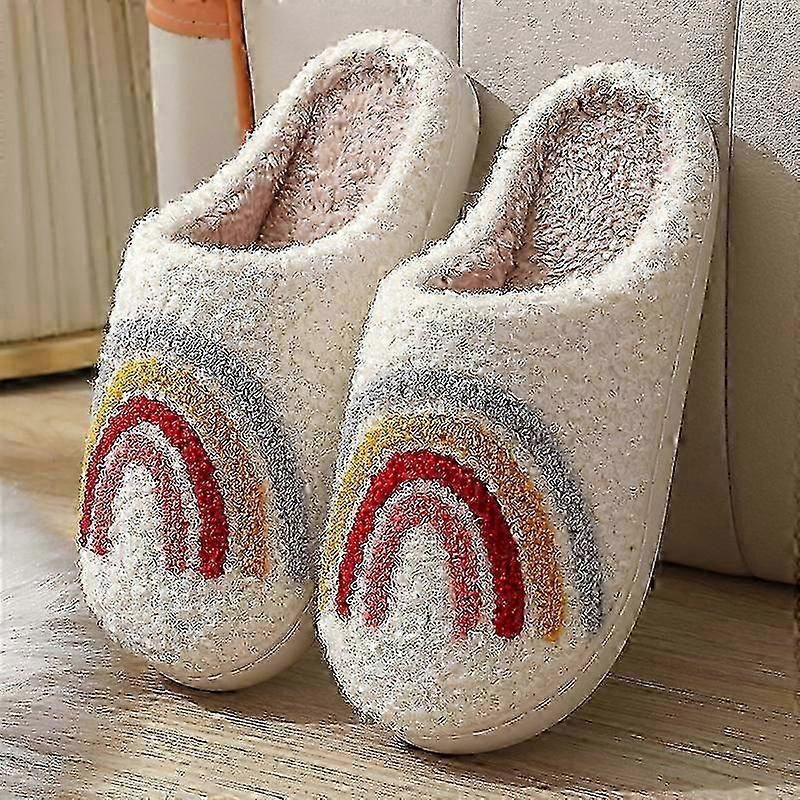 Smiling Face Plush Indoor Slippers