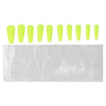 10pcs Pure Color Full Cover False Nail Women Girls Elegant Fashionable Fake Nail Tip Manicure ToolN5354-01