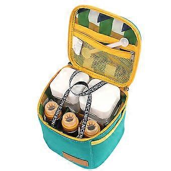 Portable Camping Spice Jar Set for Storage Use 3Pcs with Green Carry Bag