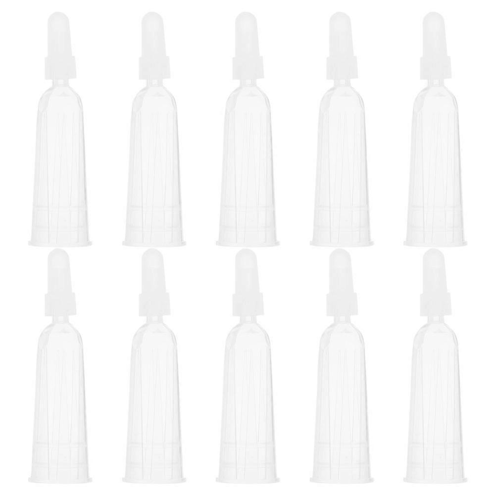 Precision Glue Applicator Transparent Ampule Bottle Dropper Cap for Dispensing 30Pcs