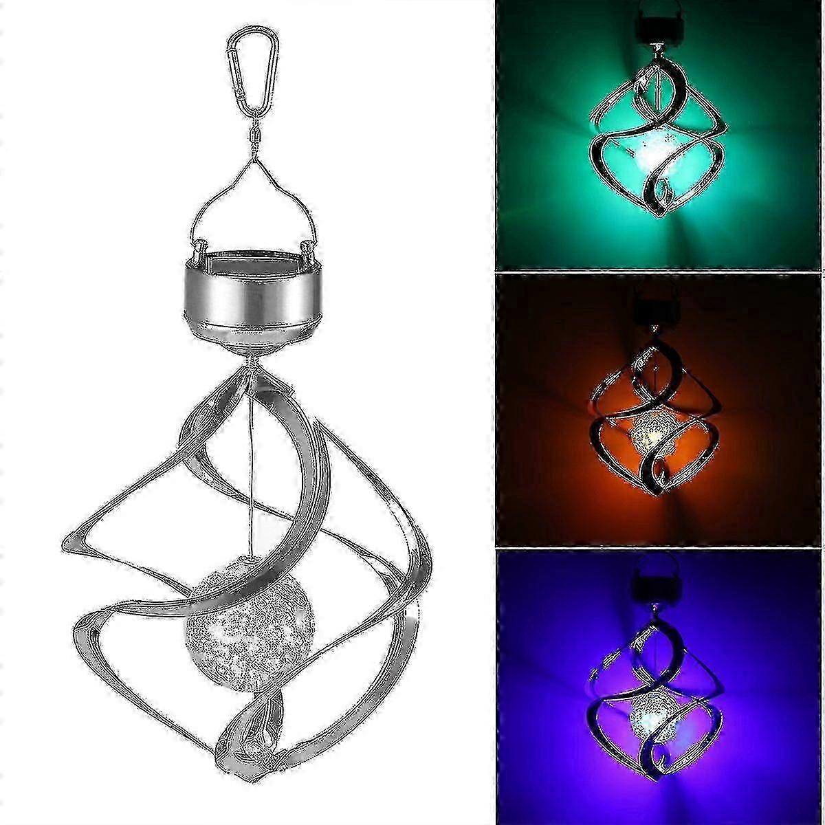 Solar Wind Spinner Light Spiral Lamp