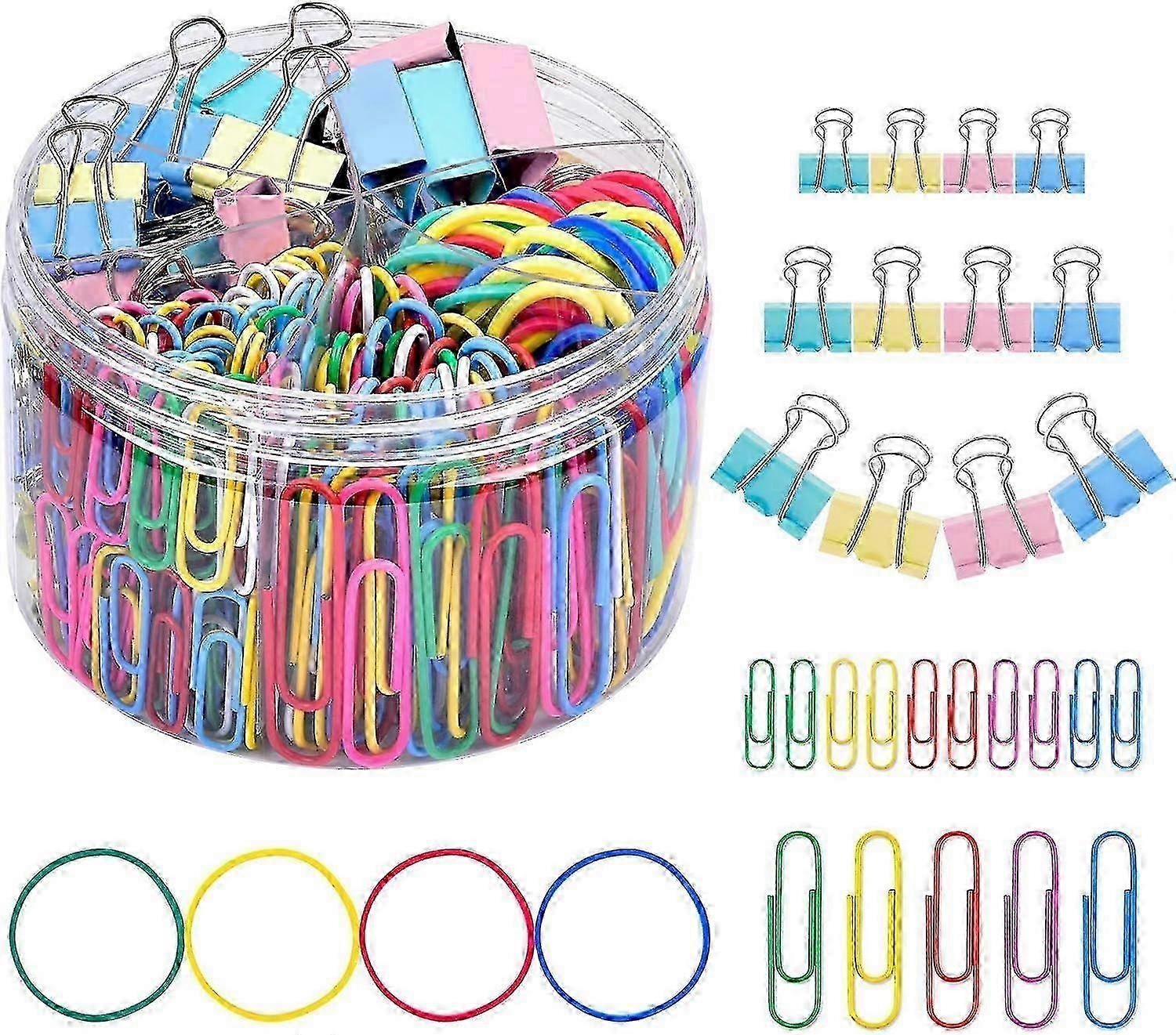 Premium Coloured Binder Clips Set
