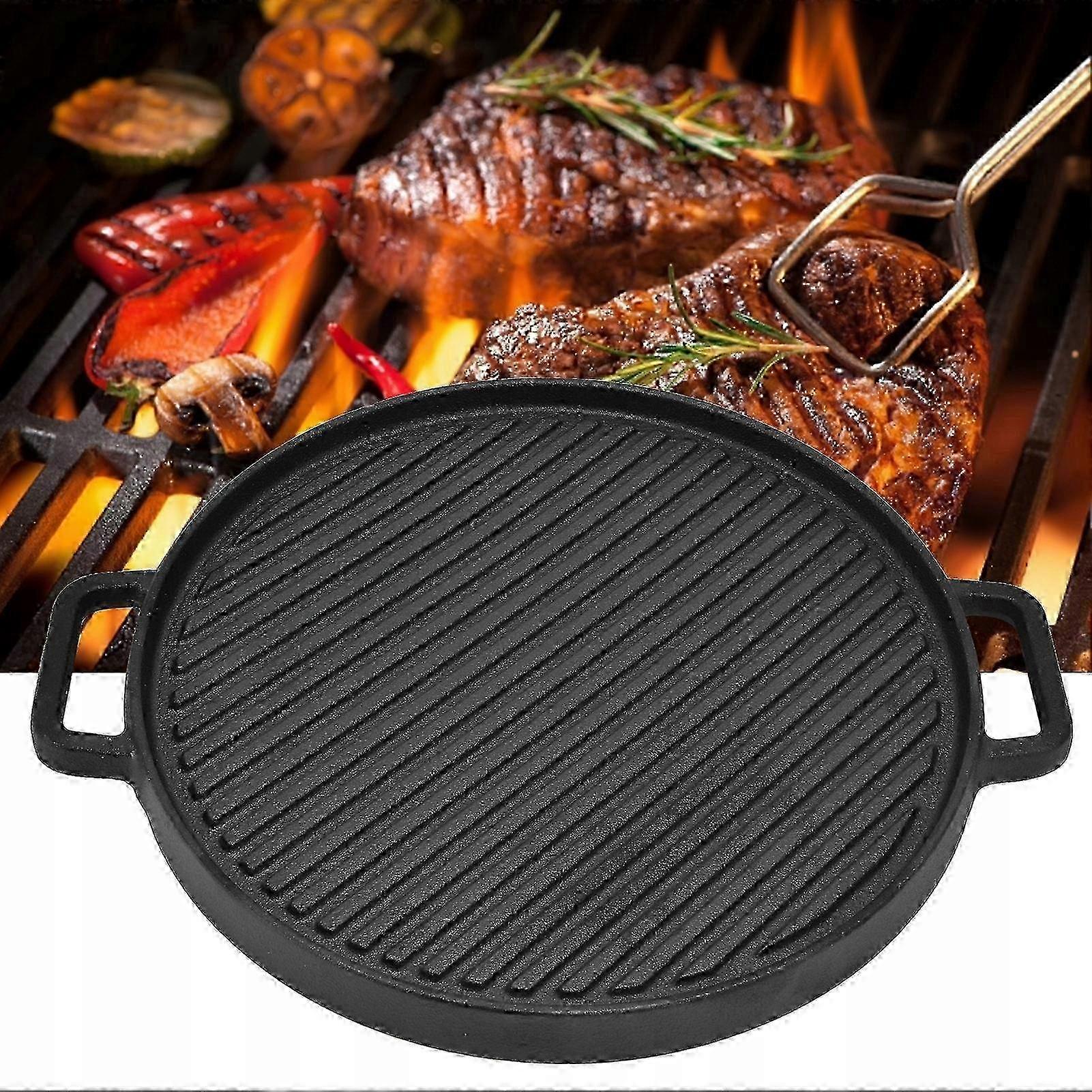 Cast Iron Grill 30cm Reversible for Grilling & Griddling