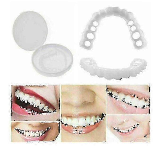 2-pack Smile Snap-on Dentures Veneers Denture Braces Plus Dentures Box