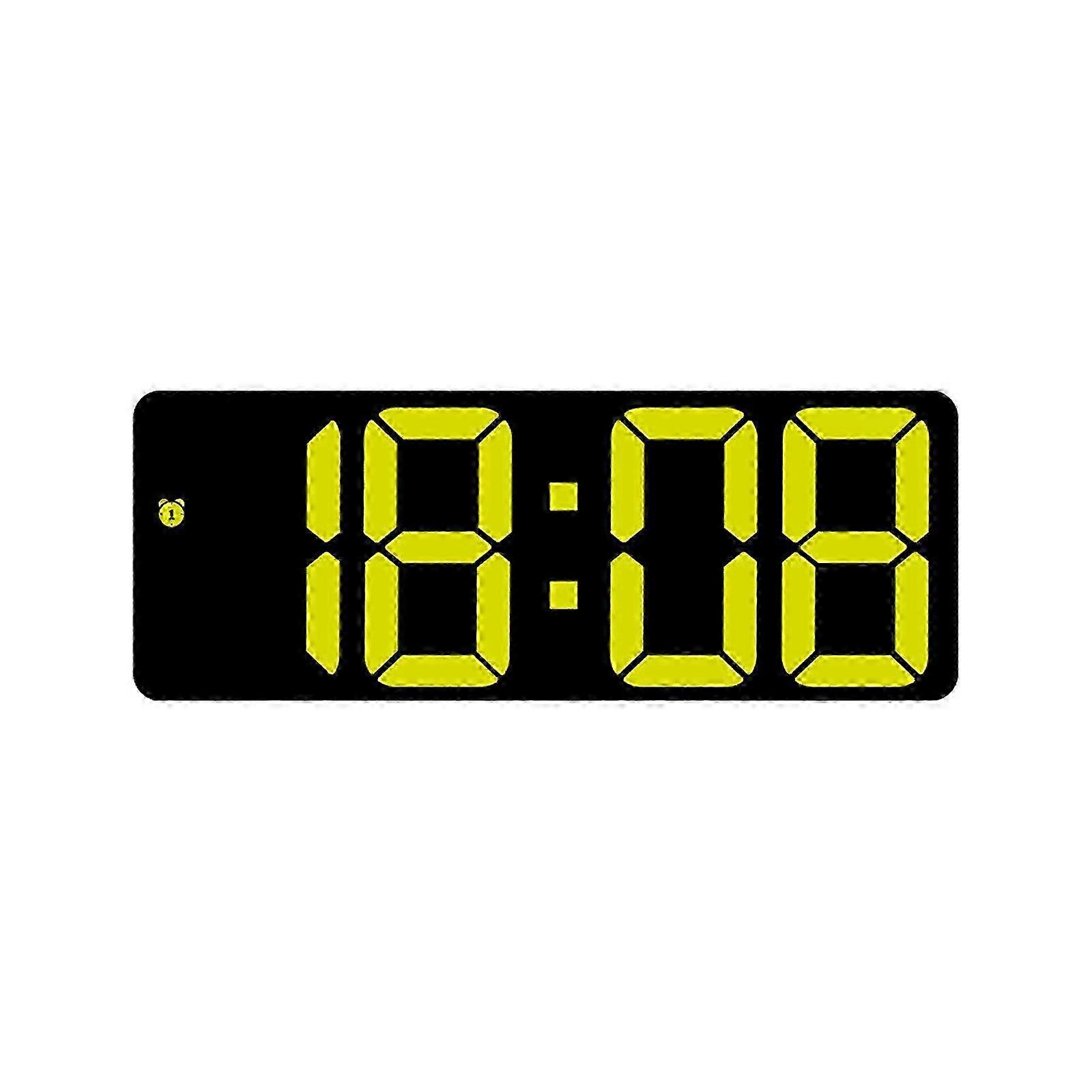 Mirror LED Alarm Clock With Date Temp