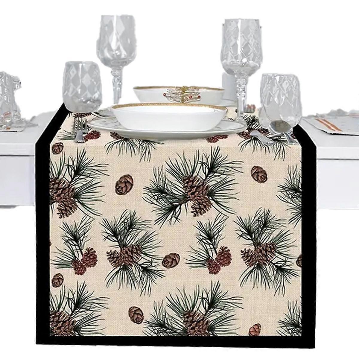 Eco-Friendly Rustic Table Runner Durable Polyester for Indoor Outdoor Use